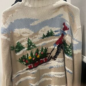 Cozy Winter Scene Sweater - Cream